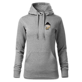 Da Oid Sinzer Musikinstrumente Sweatshirt Hoody Damen Grau Meliert Kleinholzen Front